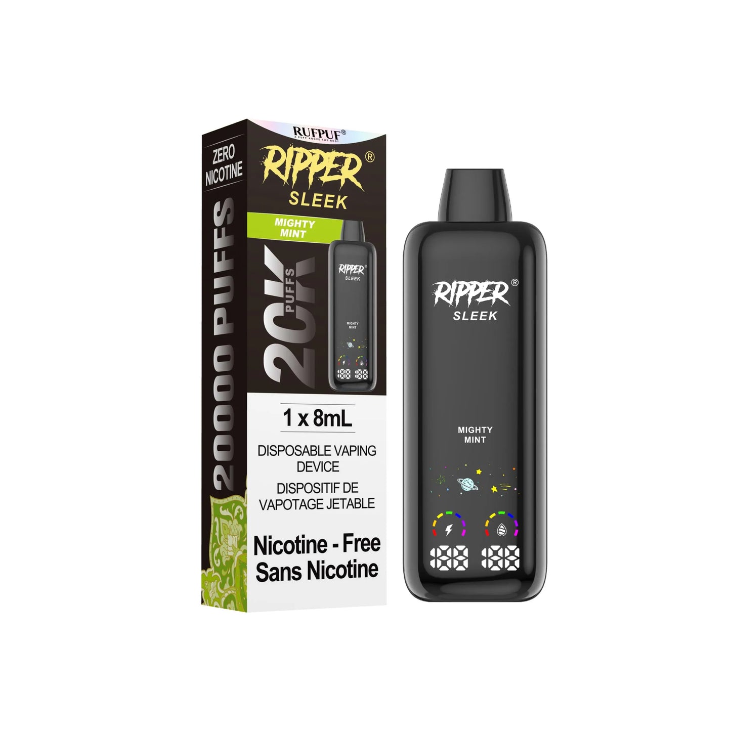 Ripper Sleek 20K (Zero Nicotine) - Mighty Mint