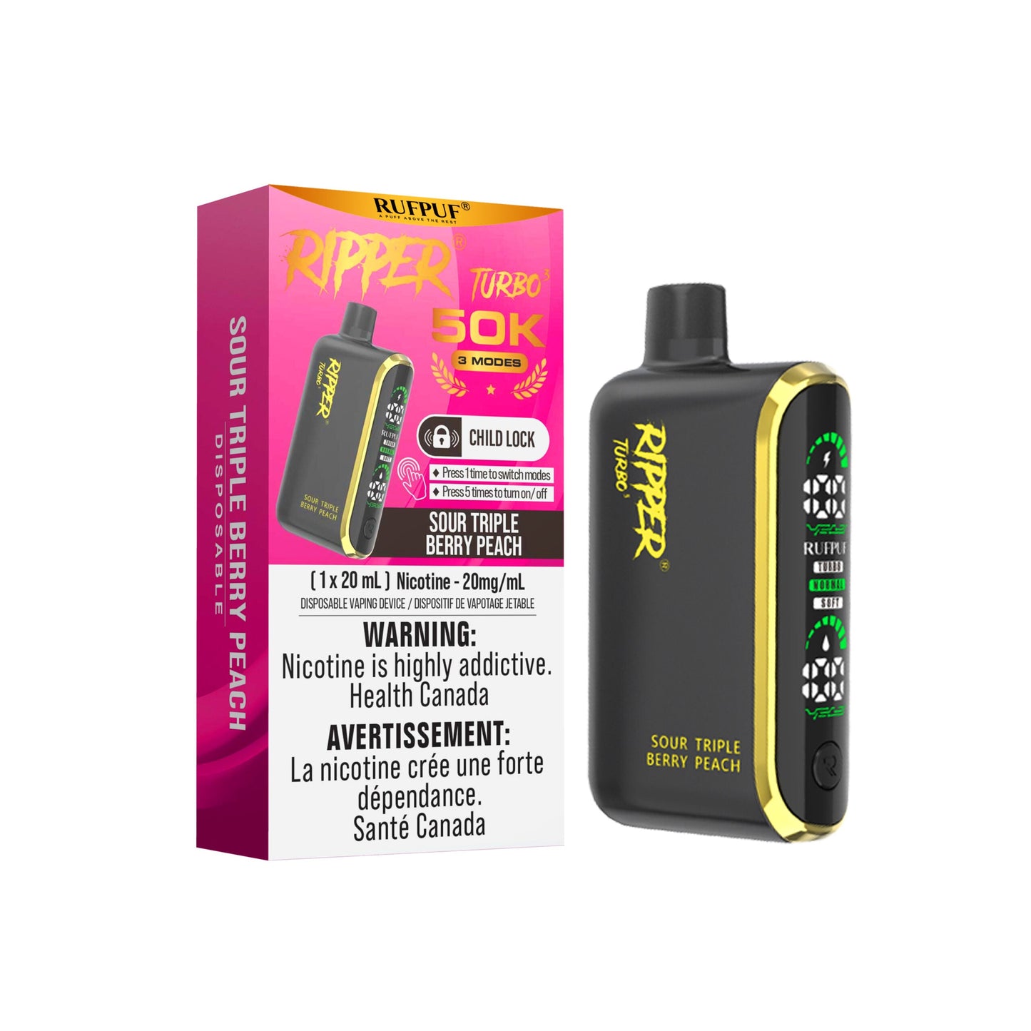 Ripper T3 50K - Sour Triple Berry