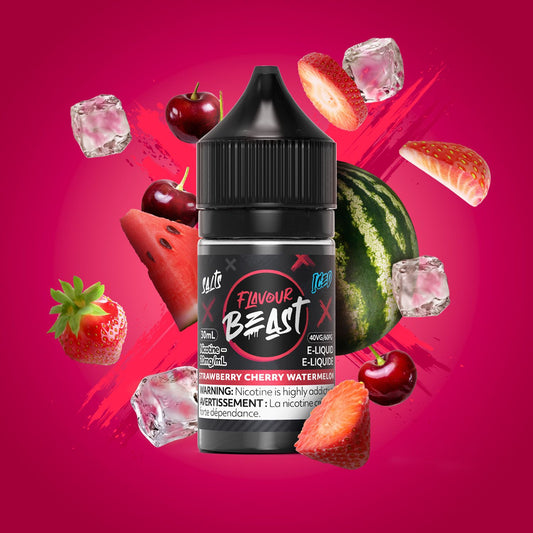 Flavour Beast Salt 30mL - Strawberry Cherry Watermelon Iced