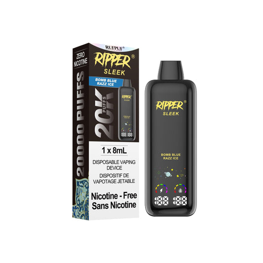 Ripper Sleek 20K (Zero Nicotine) - Bomb Blue Razz Ice