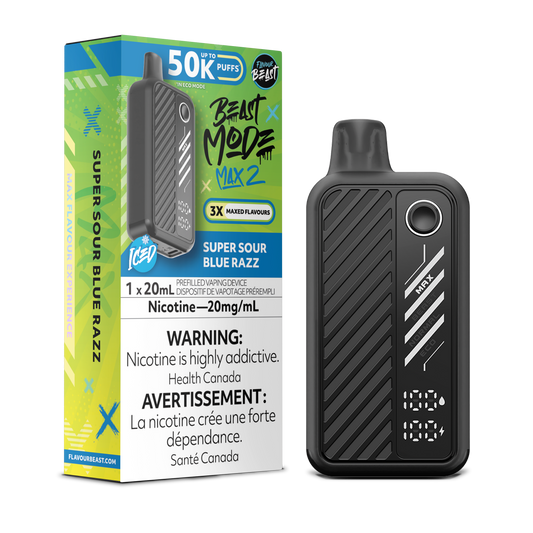 Beast Mode Max 2 50k -  Super Sour Blue Razz