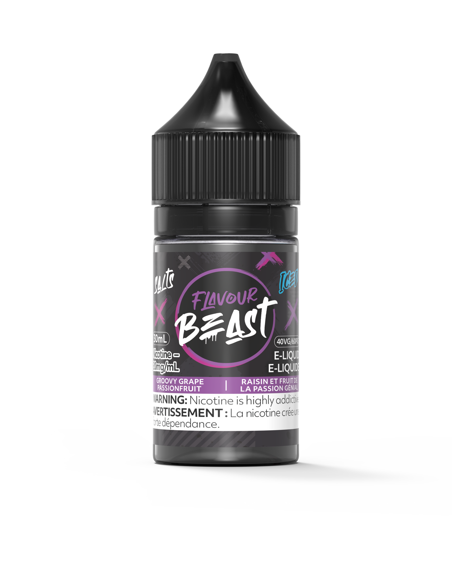 Flavour Beast Salt 30mL - Groovy Grape Passionfruit Iced