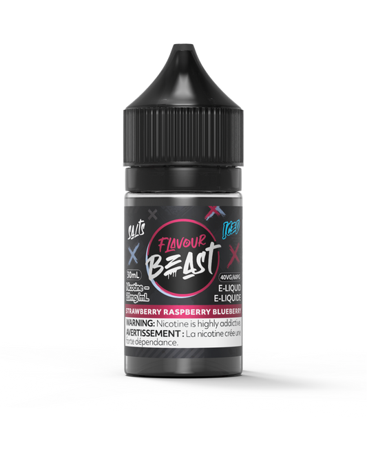 Flavour Beast Salt 30mL - Strawberry Raspberry Blueberry Iced