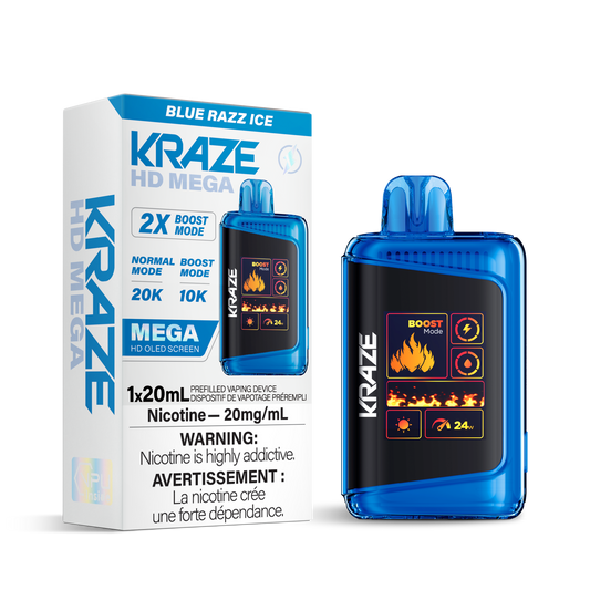 Kraze HD Mega -  Blue Razz Ice