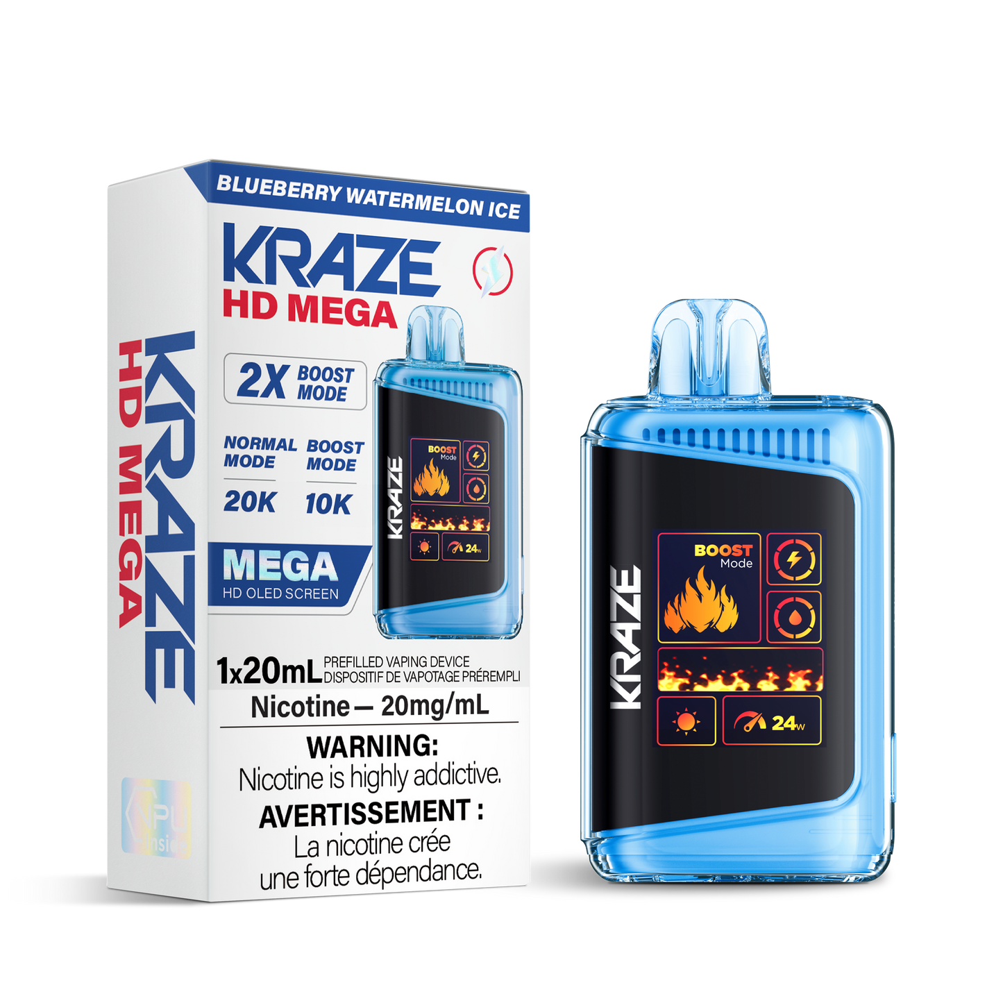 Kraze HD Mega -  Blueberry Watermelon Ice