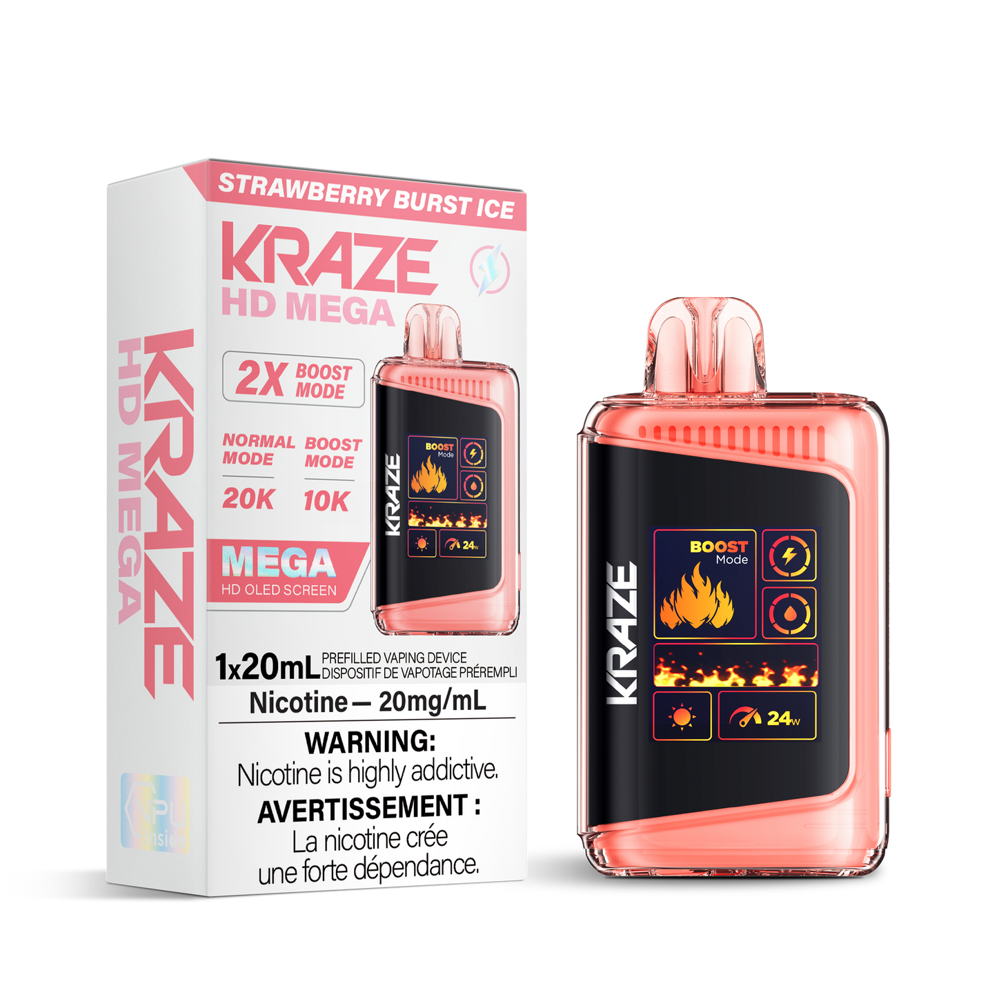 Kraze HD Mega - Strawberry Burst Ice