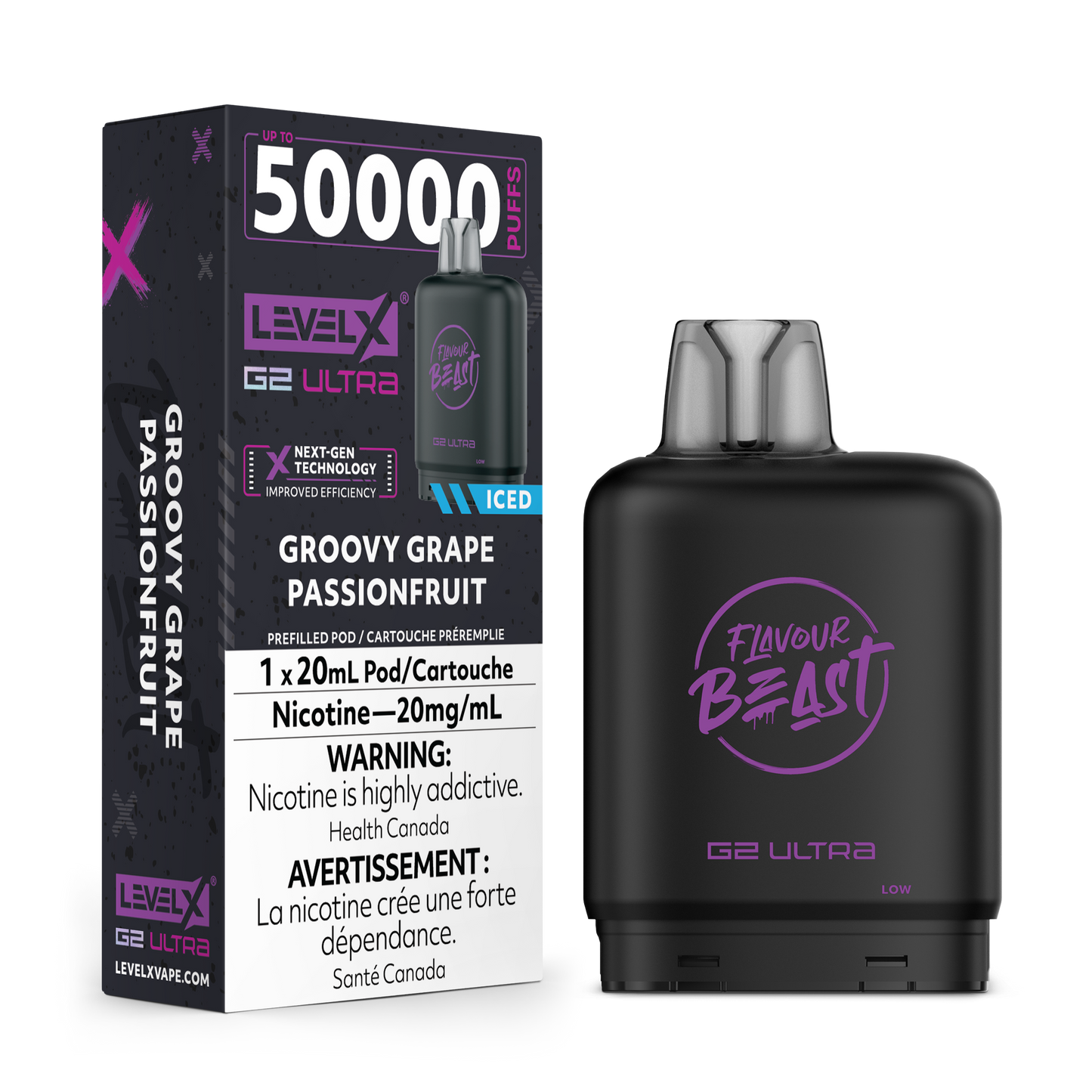 Level X Ultra 50k - Groovy Grape Passionfruit Iced