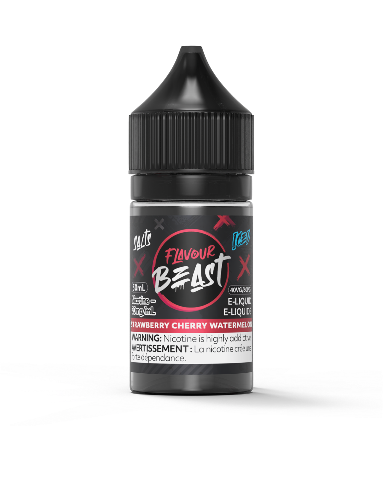 Flavour Beast Salt 30mL - Strawberry Cherry Watermelon Iced