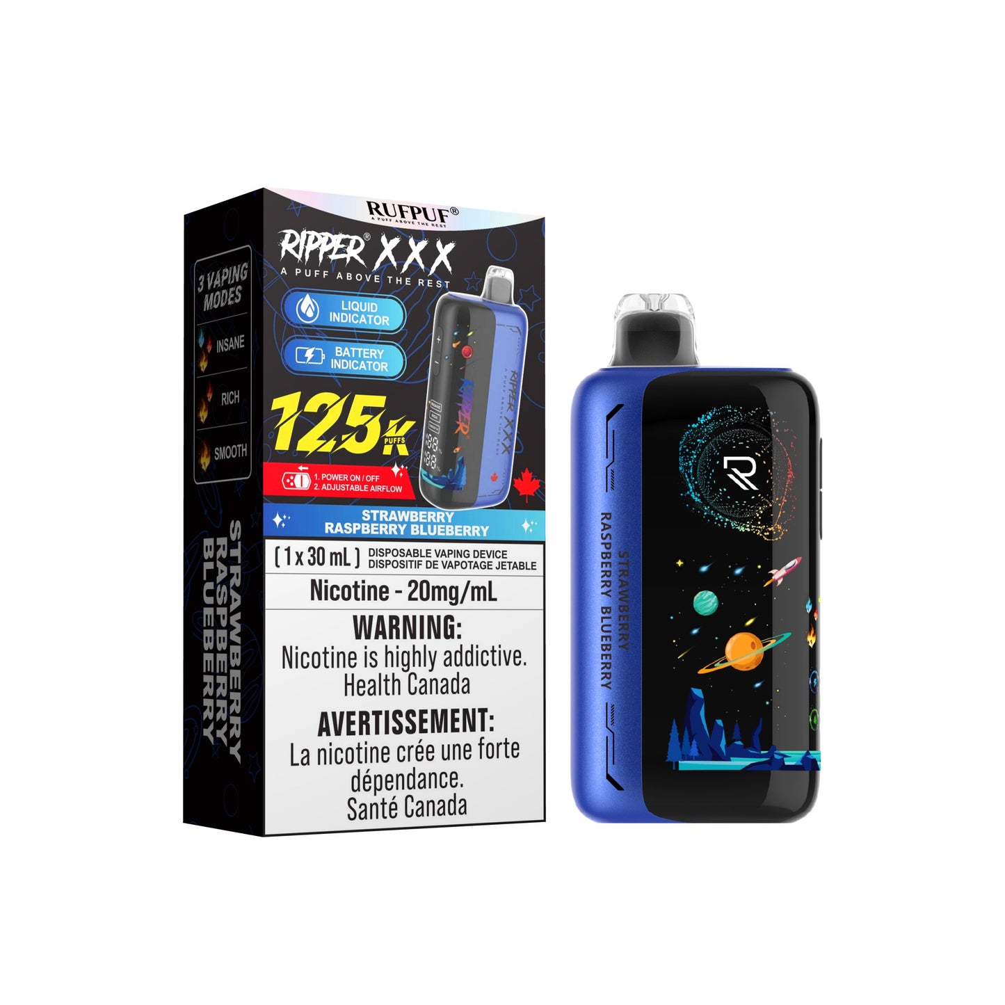 Ripper 125K - Strawberry Raspberry Blueberry