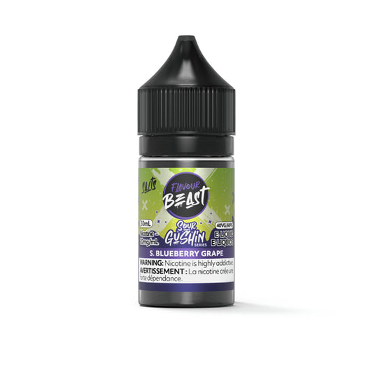 Flavour Beast Gushin Salt 30mL - S. Gushin Blueberry Grape