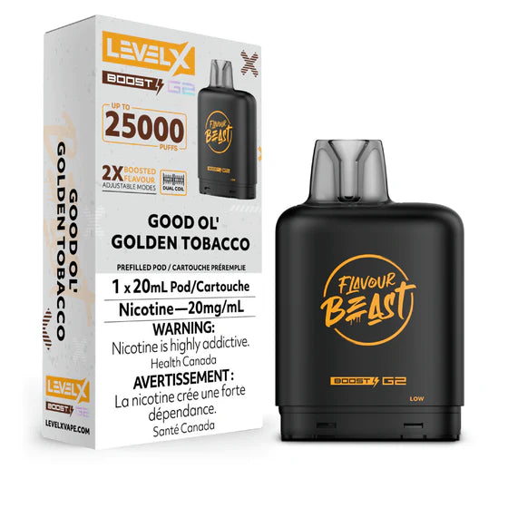 Level X Boost 25k - Good Ol' Golden Tobacco
