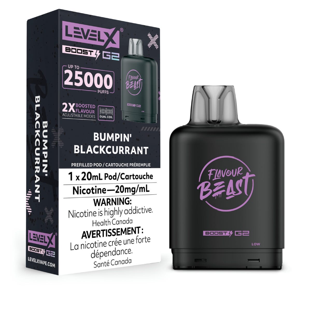 Level X Boost 25k - Bumpin' Black Currant Iced