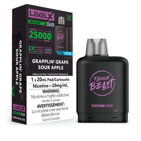 Level X Boost 25k - Grapplin' Grape Sour Apple Iced