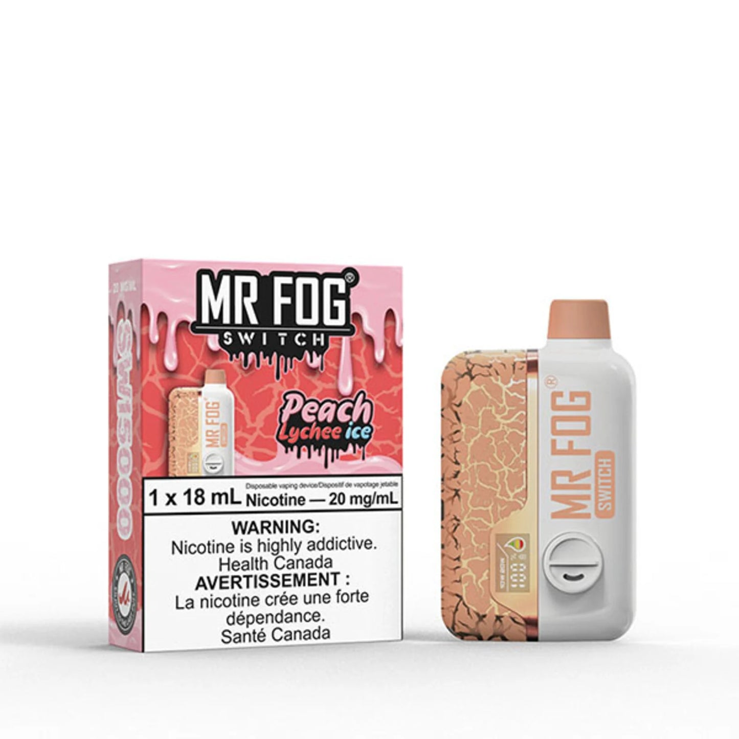 Mr Fog Switch 15k - Peach Lychee Ice Premium Vape AB Mr Fog Switch 15k - Peach Lychee Ice Premium Vape AB