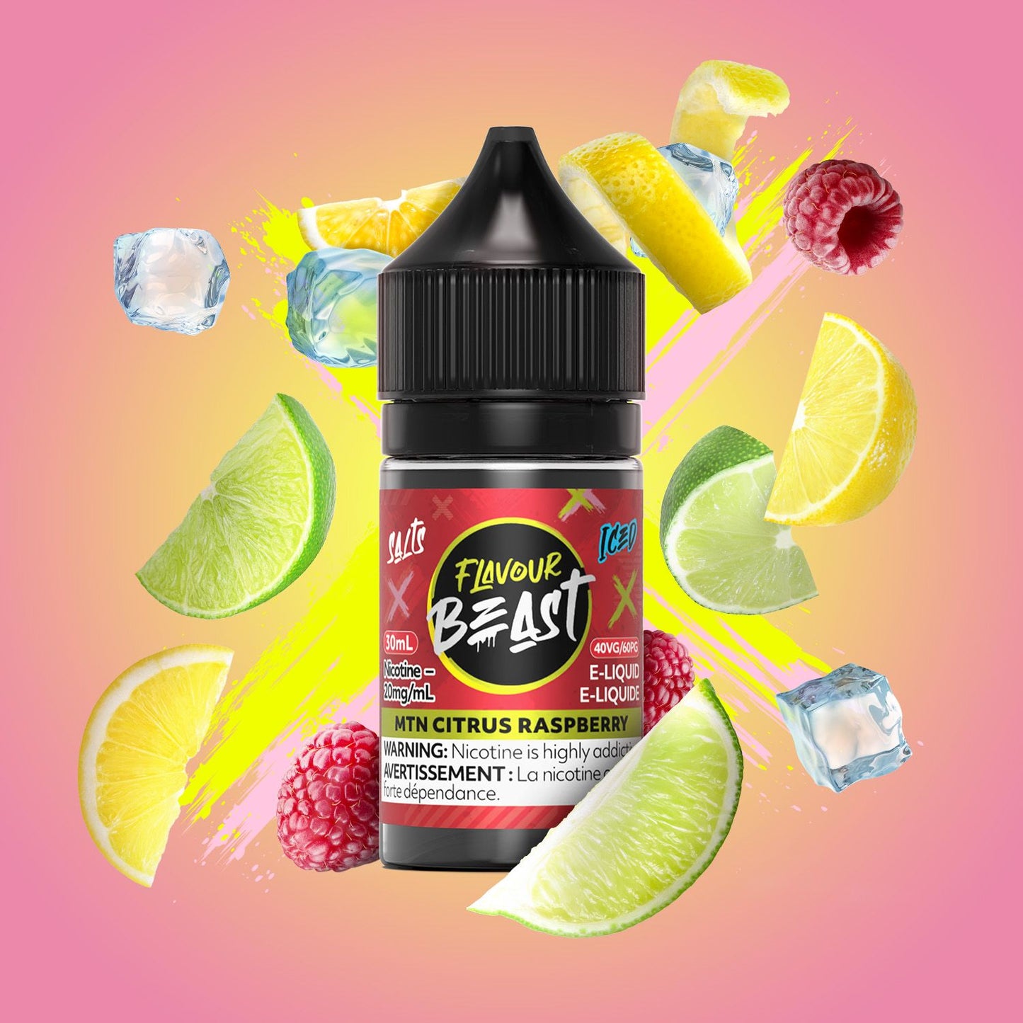 Flavour Beast Salt 30mL - MTN Citrus Raspberry Iced